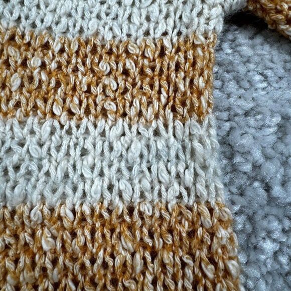 Madewell Baez Stripe Wool Blend Pullover Sweater Orange - Picture 8 of 10